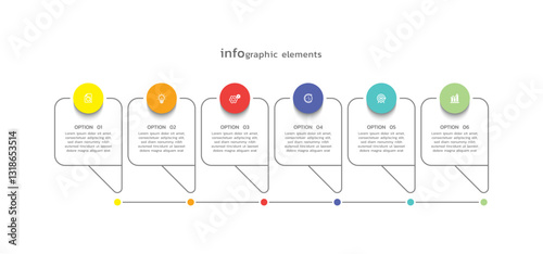 Business infographic template colorful background design