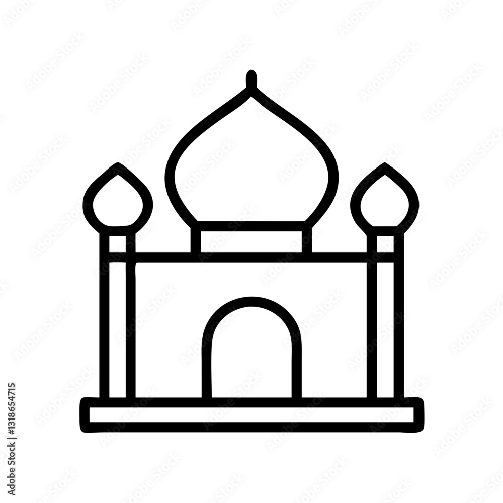 mosque icon, mosque line art - simple line art of mosque, perfect for mosque logos and icons mosque icon, mosque line art - simple line art of mosque, perfect for mosque logos and icons