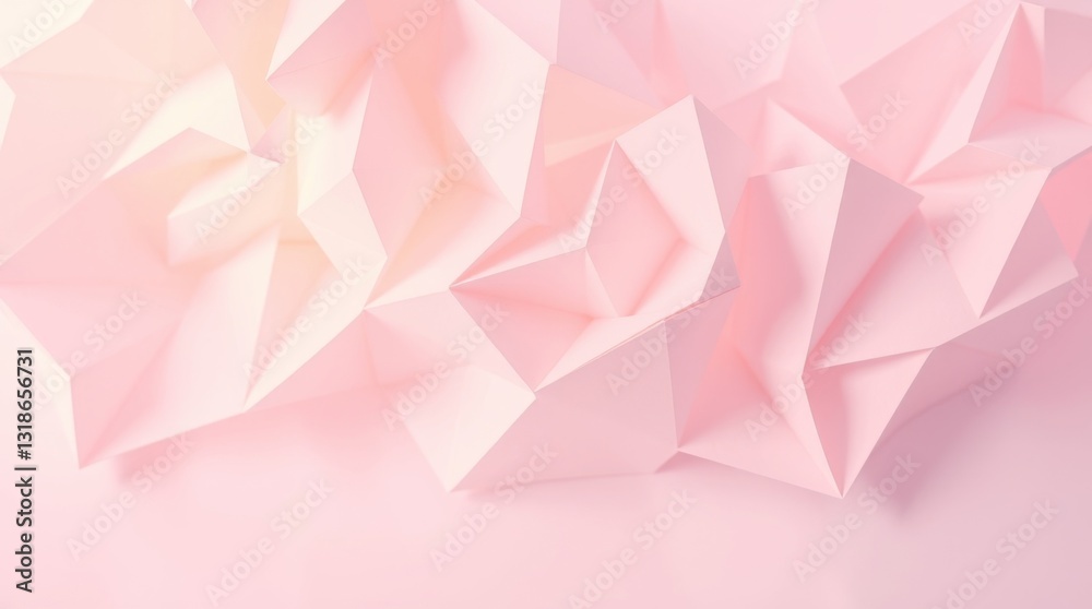 Dreamy soft atmosphere, intricate origami style, geometric precision, folded paper look with a hazy soft light and random color background Dreamy soft atmosphere, intricate origami style, geometric precision, folded paper look with a hazy soft light and random color background