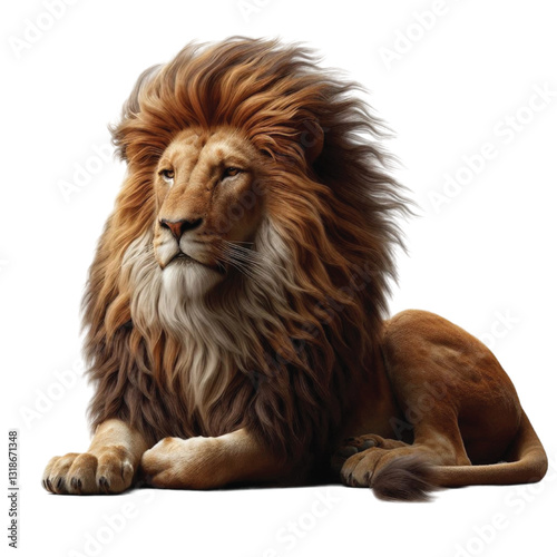 lion isolated on white