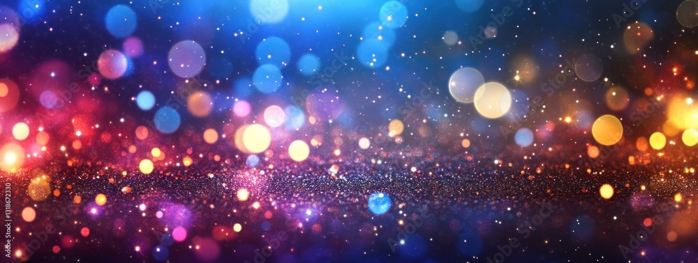 Fototapeta premium Abstract colorful glitter bokeh background.