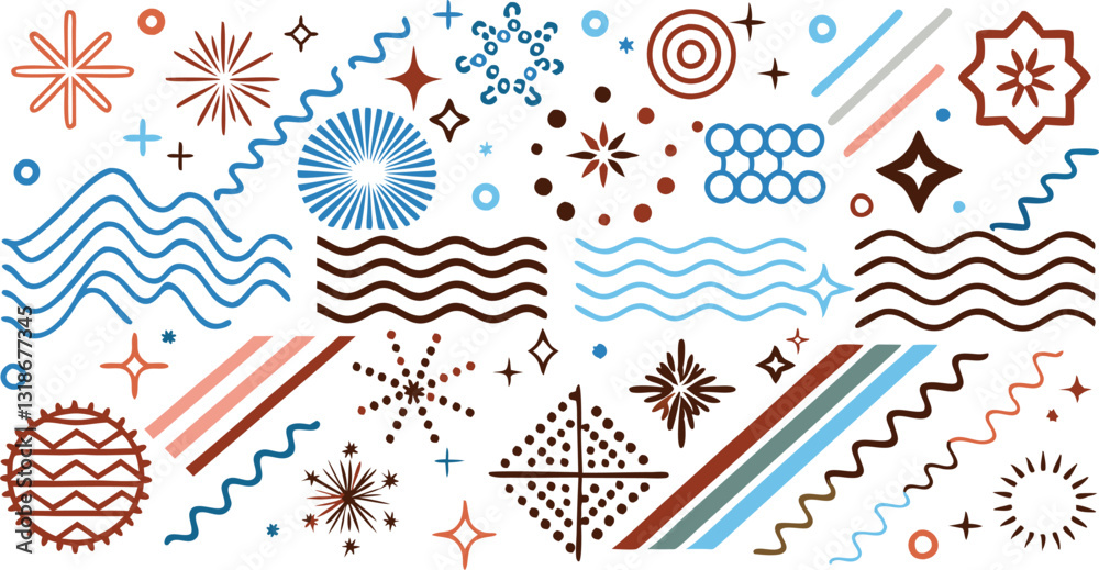 Obraz premium seamless pattern with colorful arrows, Abstract Geometric Shapes Background