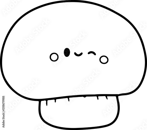 mushroom cartoon doodle