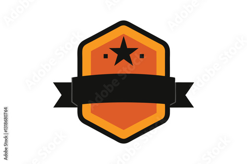 shield with ribbon