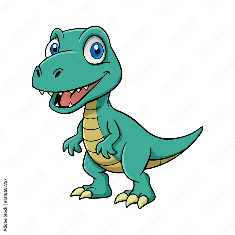 Fototapeta premium dinosaur cartoon vector illustration 