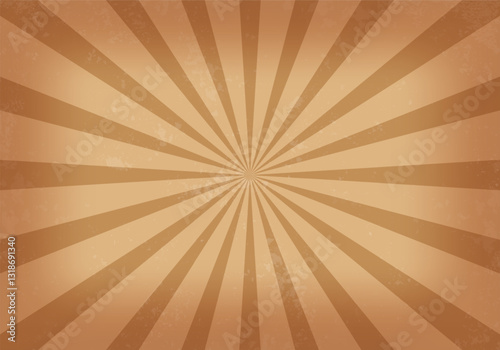 Retro striped background with grunge texture. Vintage backdrop for circus or festival. Vector illustration.