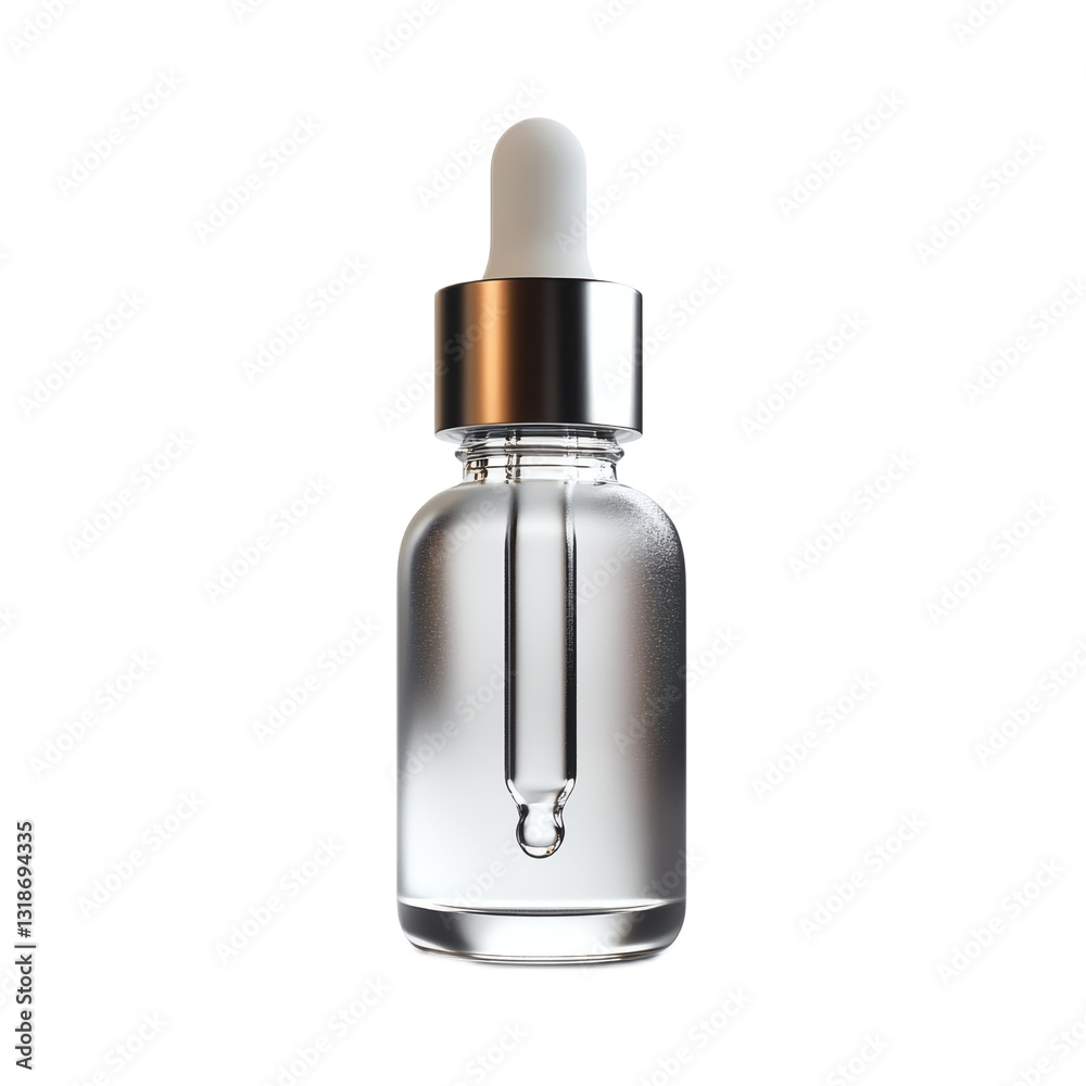 Red perfume bottle isolated on white background with liquid inside Red perfume bottle isolated on white background with liquid inside