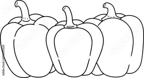 capsicum hand drawn