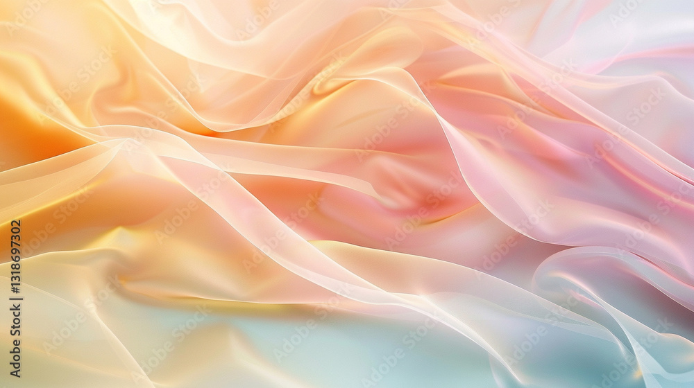 Obraz premium Retro-Inspired Flowing Colorful Waves, Vibrant 70s Abstract Design