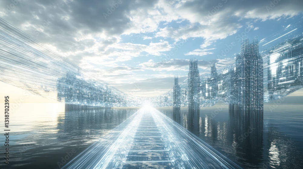 Fototapeta premium Digital Seascape