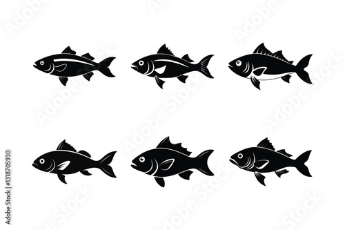 Tidewalker Croaker silhouette vector illustration