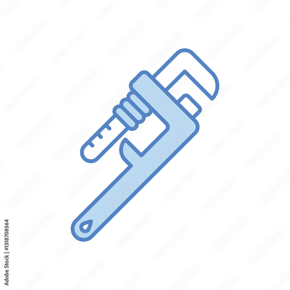 Pipe Wrench Vector icon Pipe Wrench Vector icon