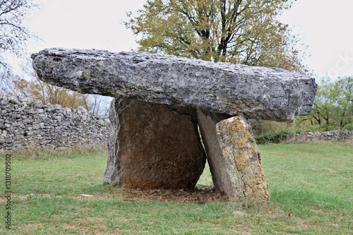 Ancient dolmen at Rocamadour commune in France