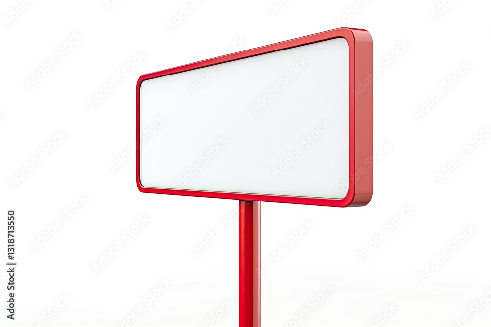 Red and White Real Estate Sign Isolated on White Background Indicating Property for Sale Red and White Real Estate Sign Isolated on White Background Indicating Property for Sale