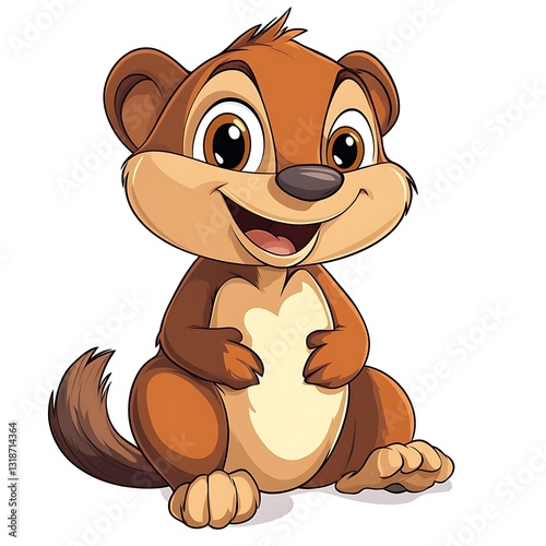 Adorable Baby Mammal Artwork White Background