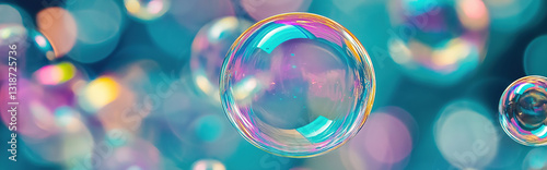 water bubble background web banner