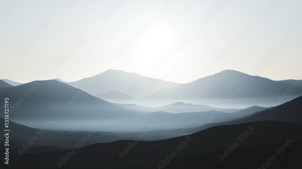 Obraz premium Misty Mountains at Dawn