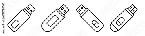 usb stick icon, usb stick line art - simple line art of usb stick, perfect for usb stick logos and icons