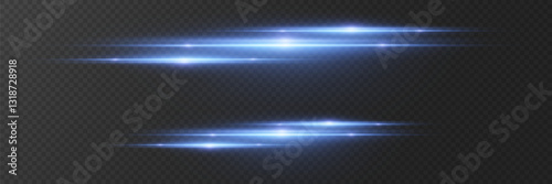 Collection of light flares and laser horizontal lines of light.