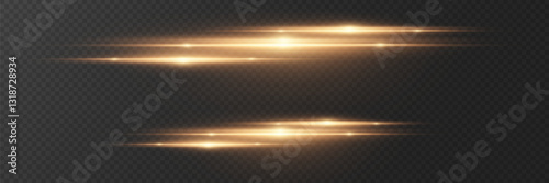 Collection of light flares and laser horizontal lines of light.