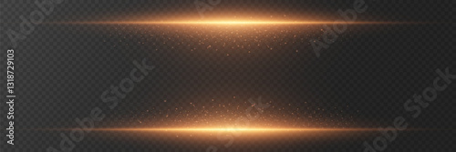 Collection of light flares and laser horizontal lines of light.