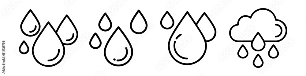 rain drop icon, rain drop line art - simple line art of rain drop, perfect for rain drop logos and icons rain drop icon, rain drop line art - simple line art of rain drop, perfect for rain drop logos and icons