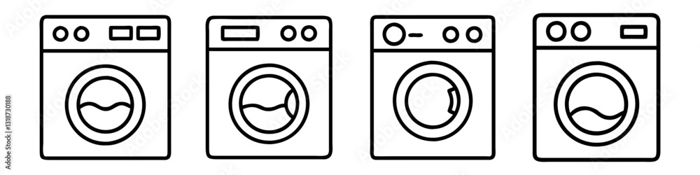 washing machine icon, washing machine line art - simple line art of washing machine, perfect for washing machine logos and icons washing machine icon, washing machine line art - simple line art of washing machine, perfect for washing machine logos and icons