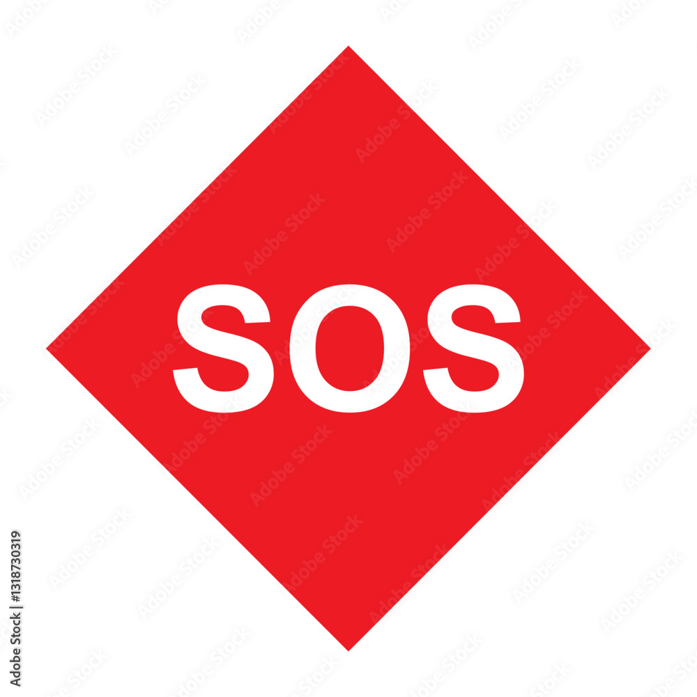 SOS help icon, safety support alert flat design, save vector illustration . SOS help icon, safety support alert flat design, save vector illustration .