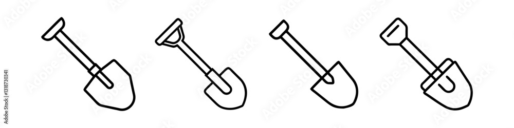 shovel icon, shovel line art - simple line art of shovel, perfect for shovel logos and icons shovel icon, shovel line art - simple line art of shovel, perfect for shovel logos and icons