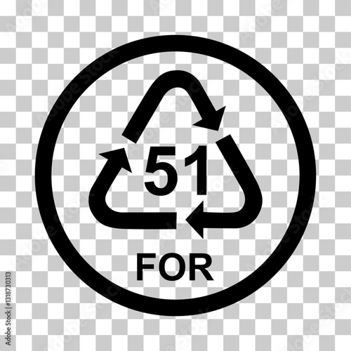 Organic symbol, ecology recycling sign isolated on white background. Package waste icon .