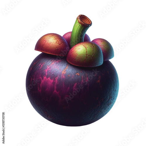 Mangosteen fruit vector