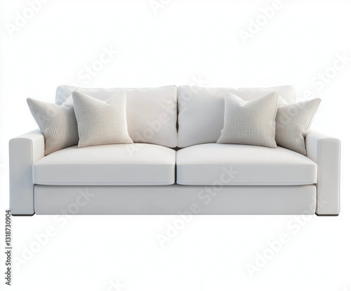 white sofa isolated