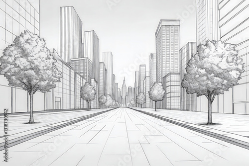 A 2-point perspective drawi...