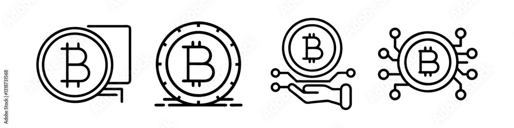bitcoin icon, bitcoin line art - simple line art of bitcoin, perfect for bitcoin logos and icons bitcoin icon, bitcoin line art - simple line art of bitcoin, perfect for bitcoin logos and icons
