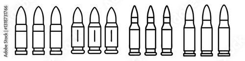 ammo icon, ammo line art - simple line art of ammo, perfect for ammo logos and icons