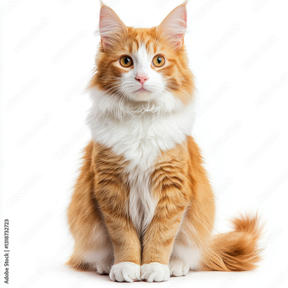 Obraz premium fluffy cat isolated