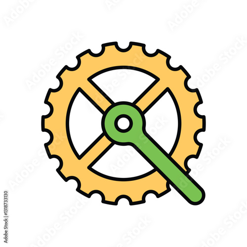 Crankset Vector icon
