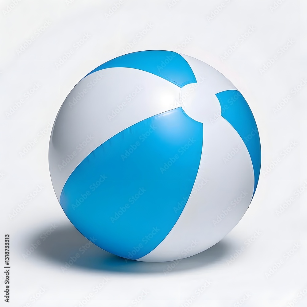 realistic inflatable beach ball isolated on white background realistic inflatable beach ball isolated on white background