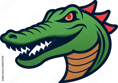 cartoon crocodile with a smile vector 