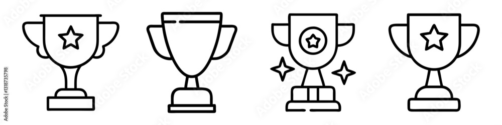 trophy icon, trophy line art - simple line art of trophy, perfect for trophy logos and icons trophy icon, trophy line art - simple line art of trophy, perfect for trophy logos and icons
