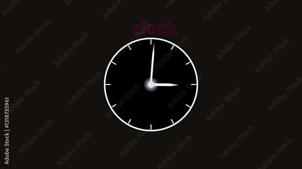 black clock isolated on black black clock isolated on black