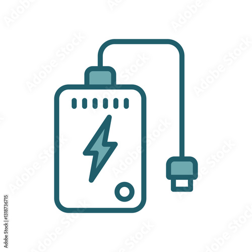 power bank icon vector design template simple and clean