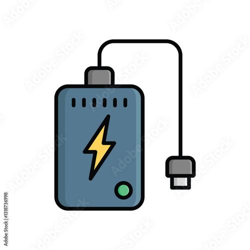 power bank icon vector design template simple and clean