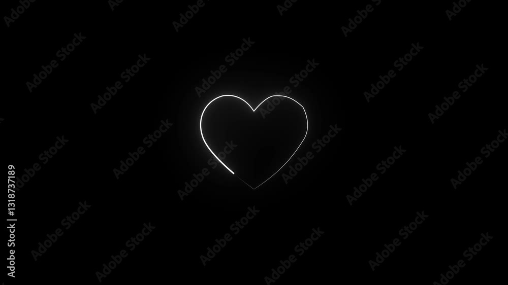 Neon light heart icon animation. Love sign with glow symbol. Pink, red and purple leds. Laser frame for Valentine day . Neon light heart icon animation. Love sign with glow symbol. Pink, red and purple leds. Laser frame for Valentine day .