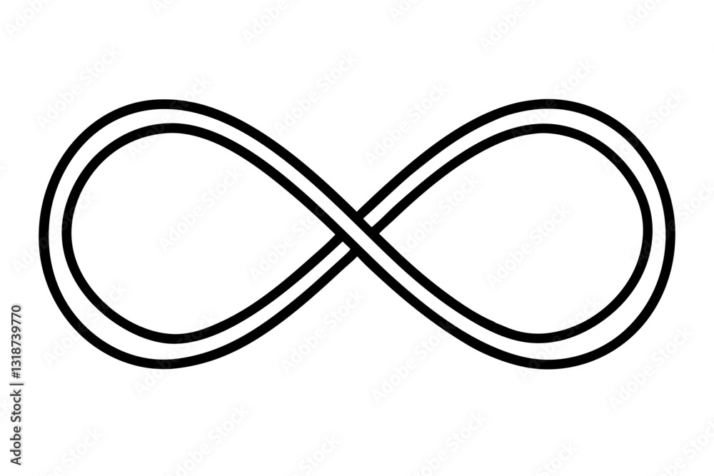 Fototapeta premium Infinity & Heart Line Art Vector