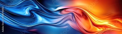 abstract background featuring vibrant blue and orange gradients. Dynamic colors suitable for modern projects.