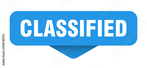 classified sticker. classified sign on transparent background
