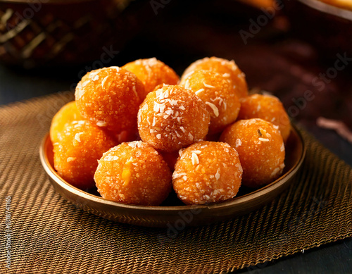 Indian sweet Motichoor laddoo is also known as Bundi Laddu