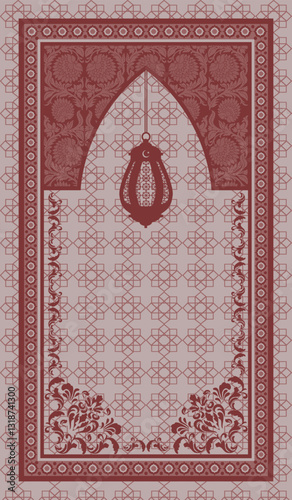 beautiful design of Muslim prayer rug. This Islamic carpet is for holly chanting to Allah and you can use this muslim rug to pray at masjid in Turkey Saudi Arabia Malaysia Egypt Makkah