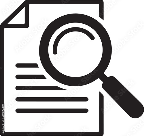  Audit Icon Black Vector Symbol for Financial Analysis Inspection